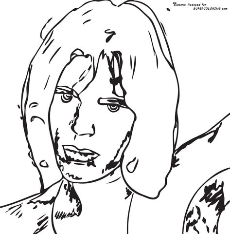 Mick Jagger By Andy Warhol  Coloring Page